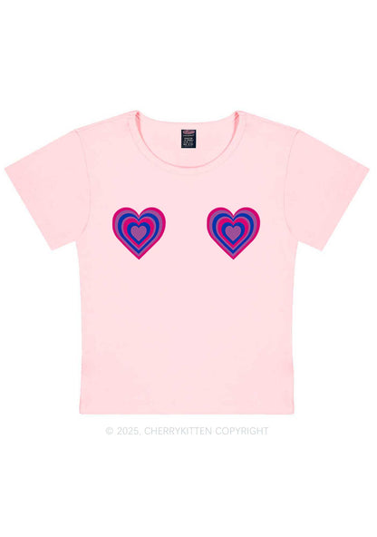Bisexual Heart Pride Y2K Baby Tee Cherrykitten