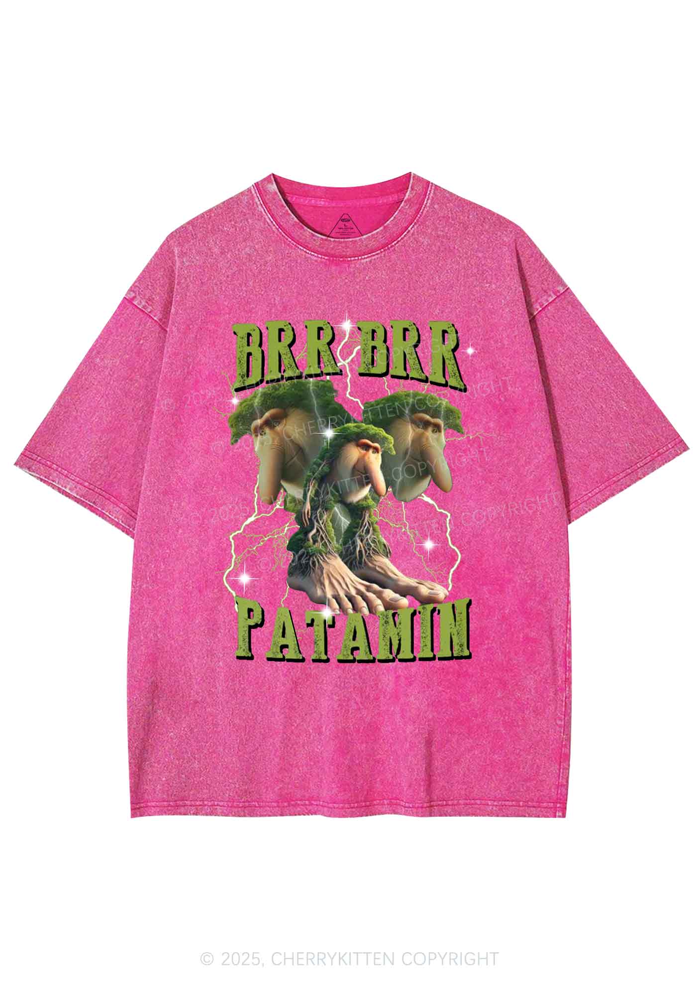 Brr Brr Patapim Italian Brainrot Shirt Y2K Shirts Washed Tee Cherrykitten