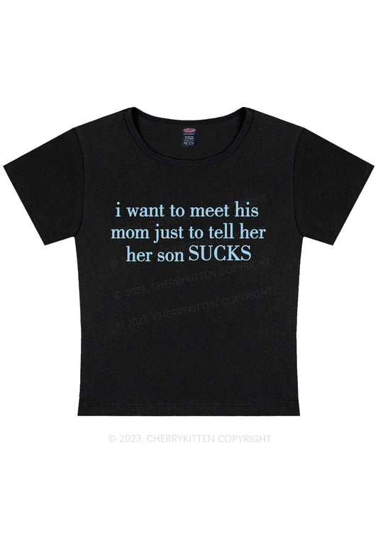 Her Son Sucks Y2K Baby Tee Cherrykitten