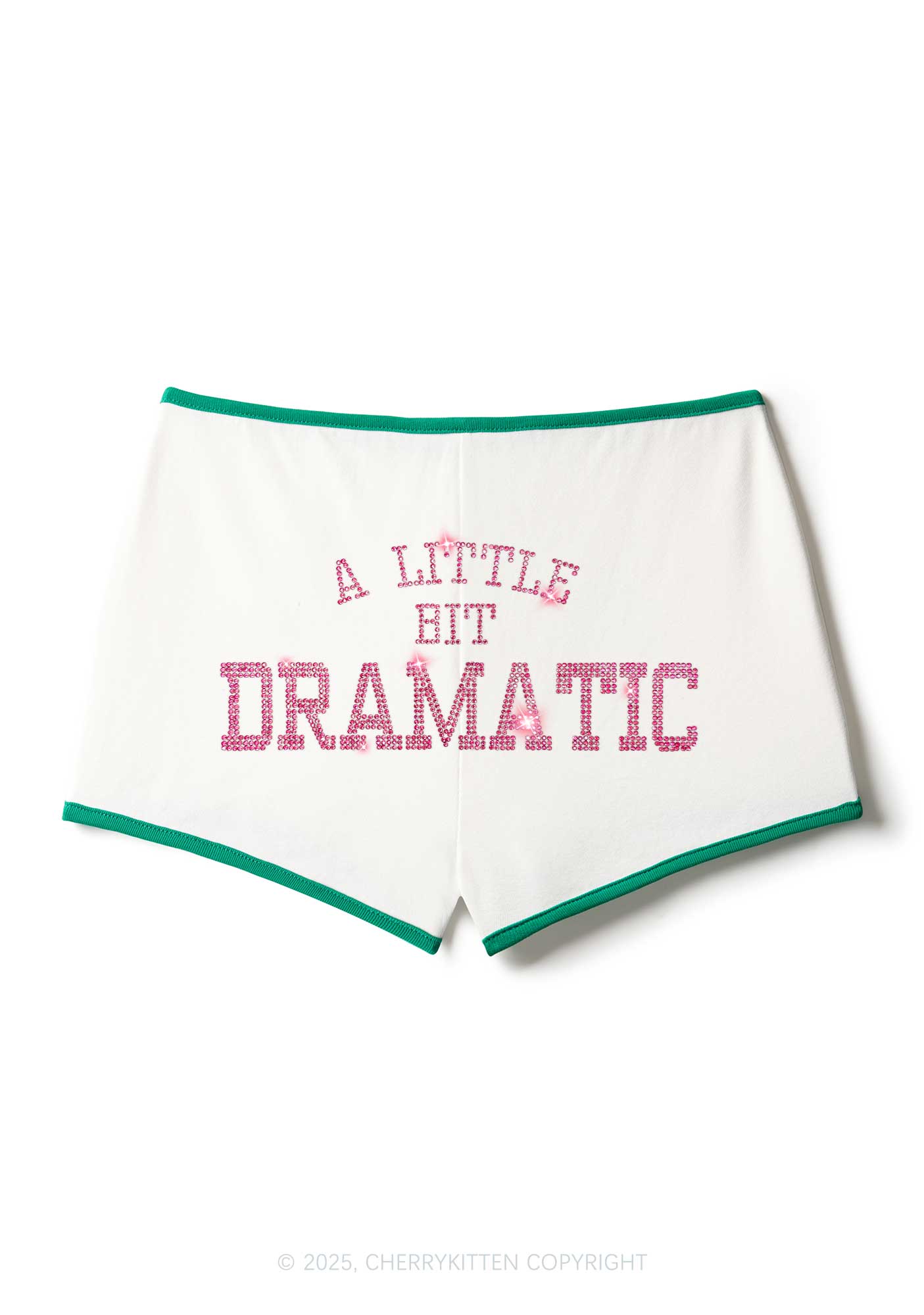 Rhinestone A Little Bit Dramatic Y2K Booty Shorts Cherrykitten