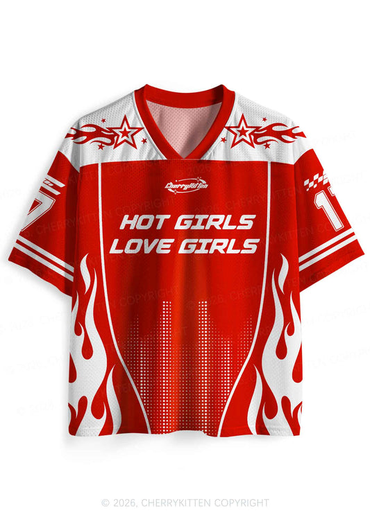 Hot Girls Love Girls Pride Y2K Sport Jersey Shirts Cherrykitten