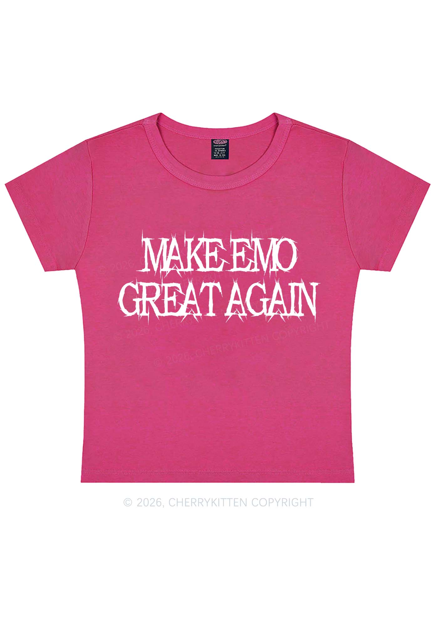 Make Emo Great Again Y2K Baby Tee Cherrykitten