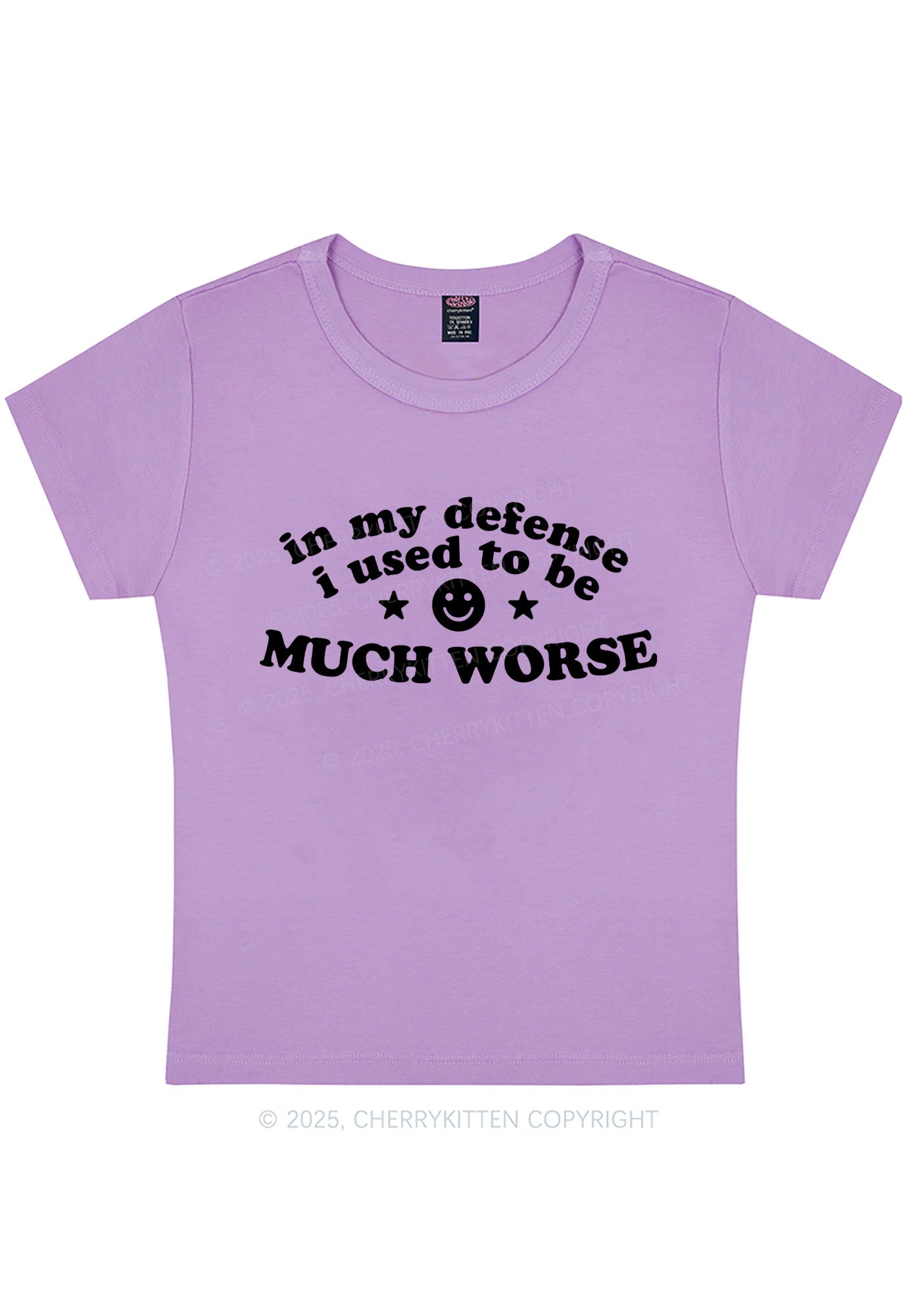Much Worse Y2K Baby Tee Cherrykitten