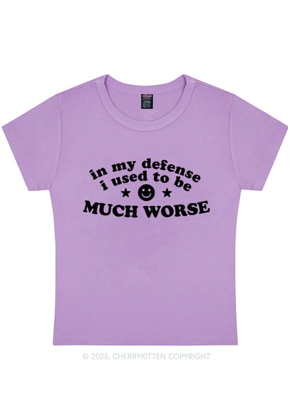 Much Worse Y2K Baby Tee Cherrykitten
