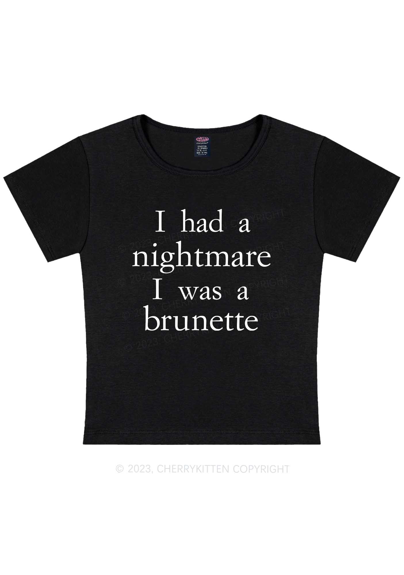 I Was A Brunette Y2K Baby Tee Cherrykitten