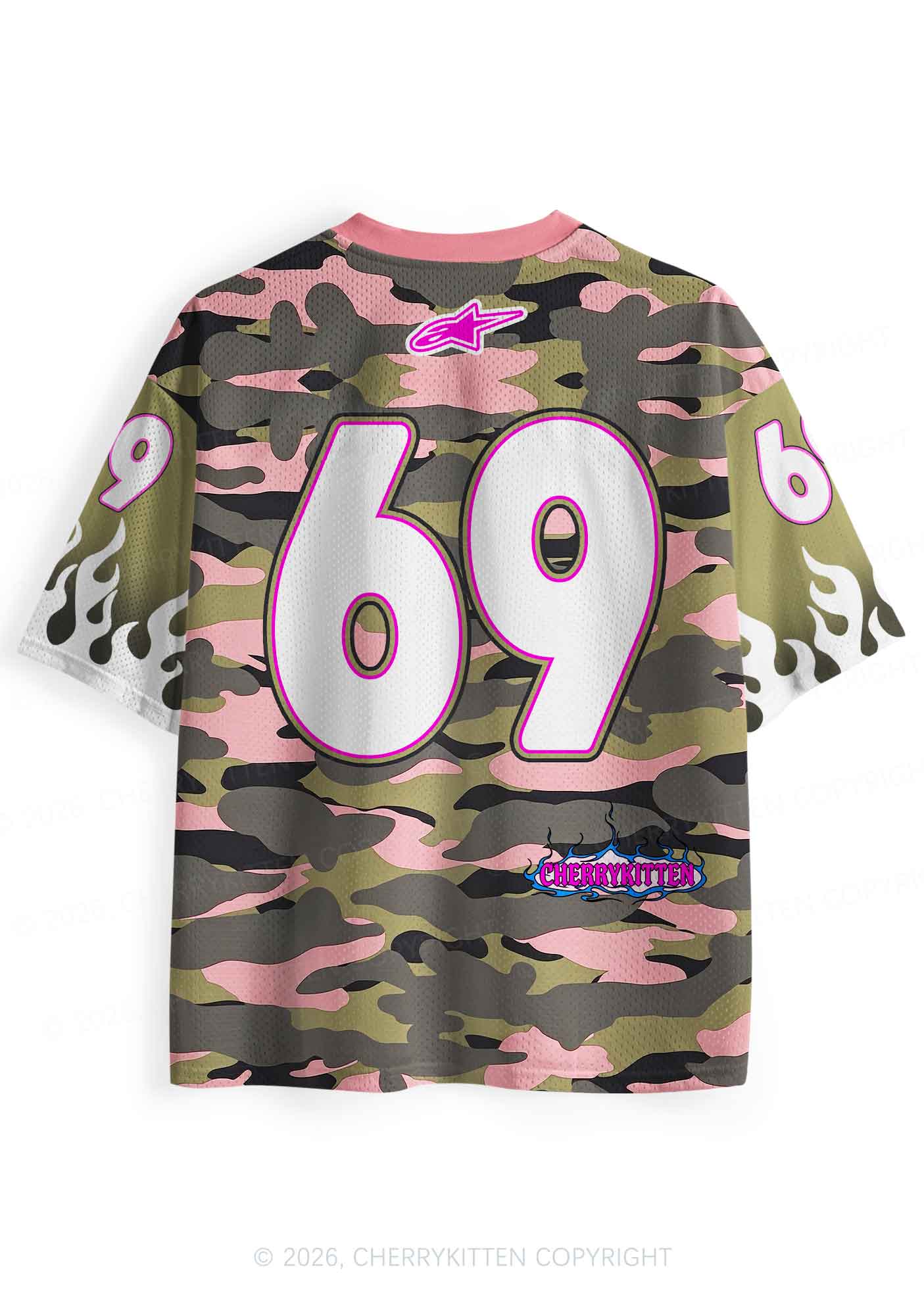 Mommy Needs A Cigarette Camo Y2K Sport Jersey Shirts Cherrykitten