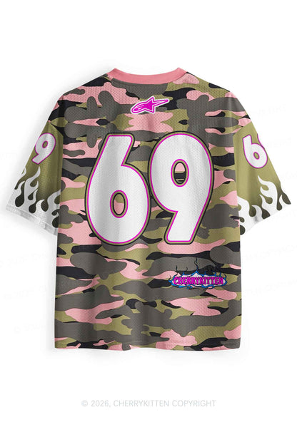Mommy Needs A Cigarette Camo Y2K Sport Jersey Shirts Cherrykitten
