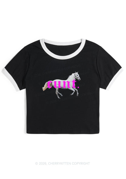 Cxxt Horse Y2K Ringer Tee Cherrykitten