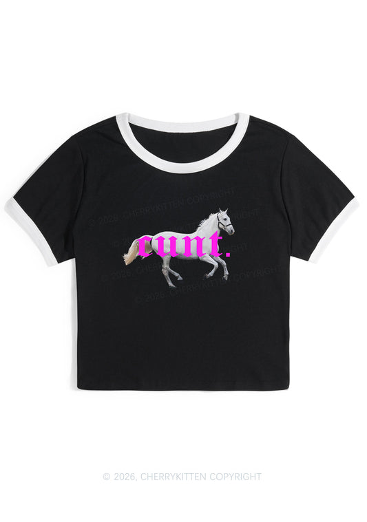 Cxxt Horse Y2K Ringer Tee Cherrykitten