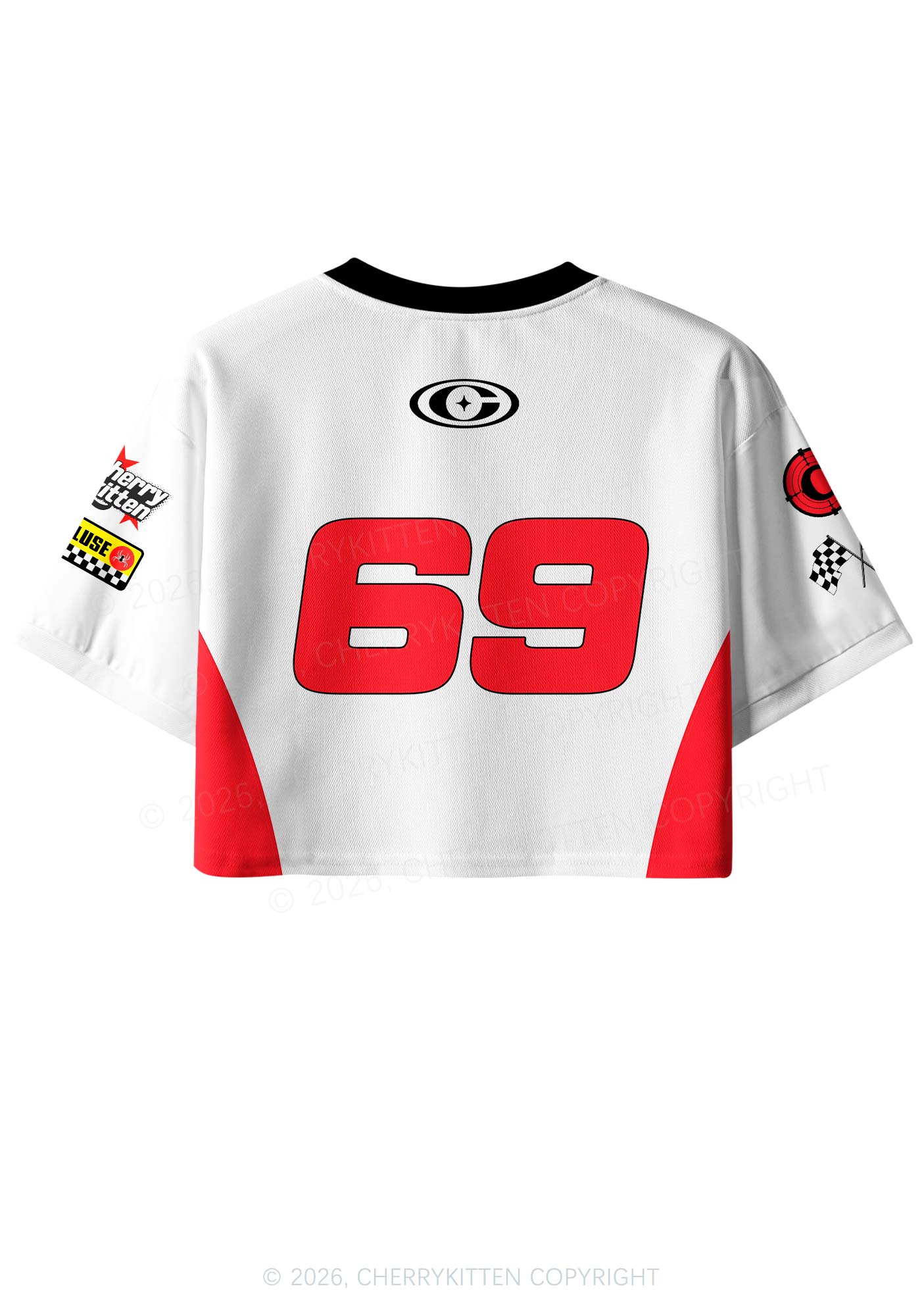 Red Gods Favorite Fag Pride Y2K Crop Sport Jersey Shirts Cherrykitten