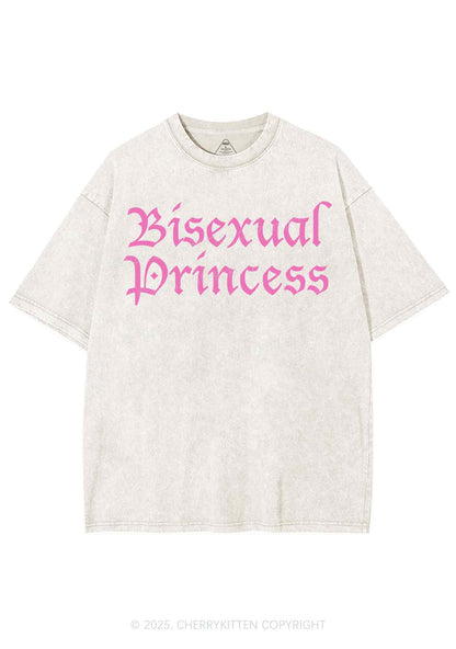 Bisexual Princess Pride Y2K Shirts Washed Tee Cherrykitten