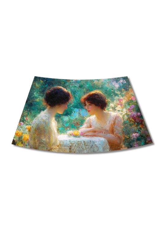 Garden Tea Scene Art Pride Y2K Print Mini Skirt Cherrykitten