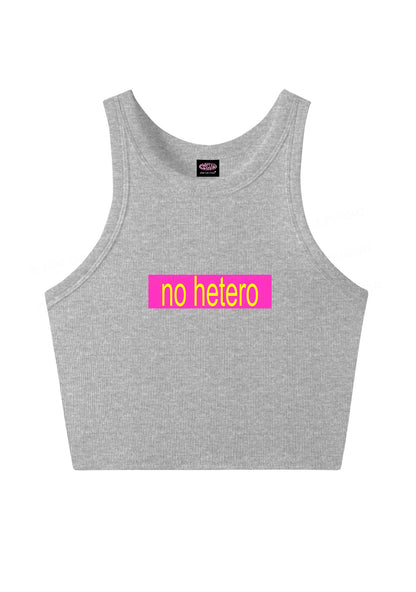 No Hetero Pride Y2K Crop Tank Top Cherrykitten