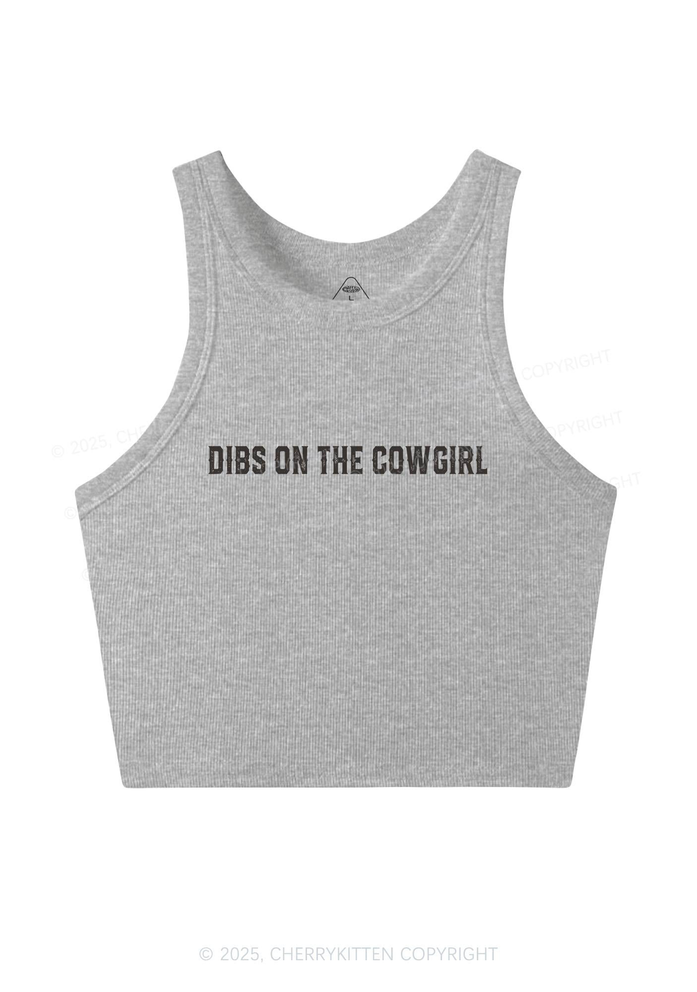 Dibs On The Cowgirl Y2K Crop Tank Top Cherrykitten