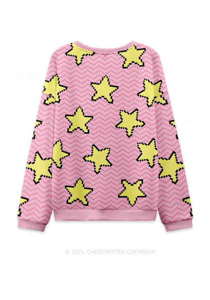 I Let Femmes Top Me Pride Y2K Christmas Knit Sweatshirt Cherrykitten