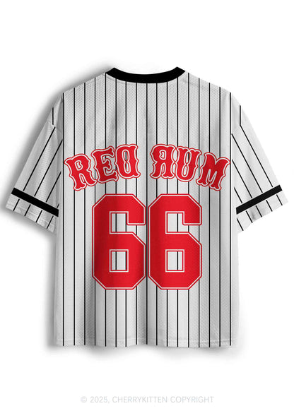 Custom Striped Red Rum Y2K Sport Jersey Shirts Cherrykitten