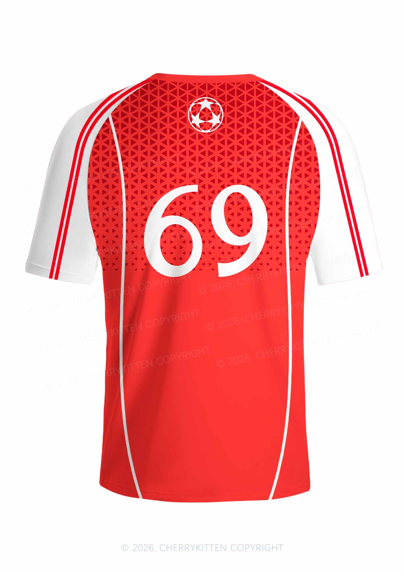 Custom Red Triangle Plaid Y2K Football Jersey Shirts Cherrykitten
