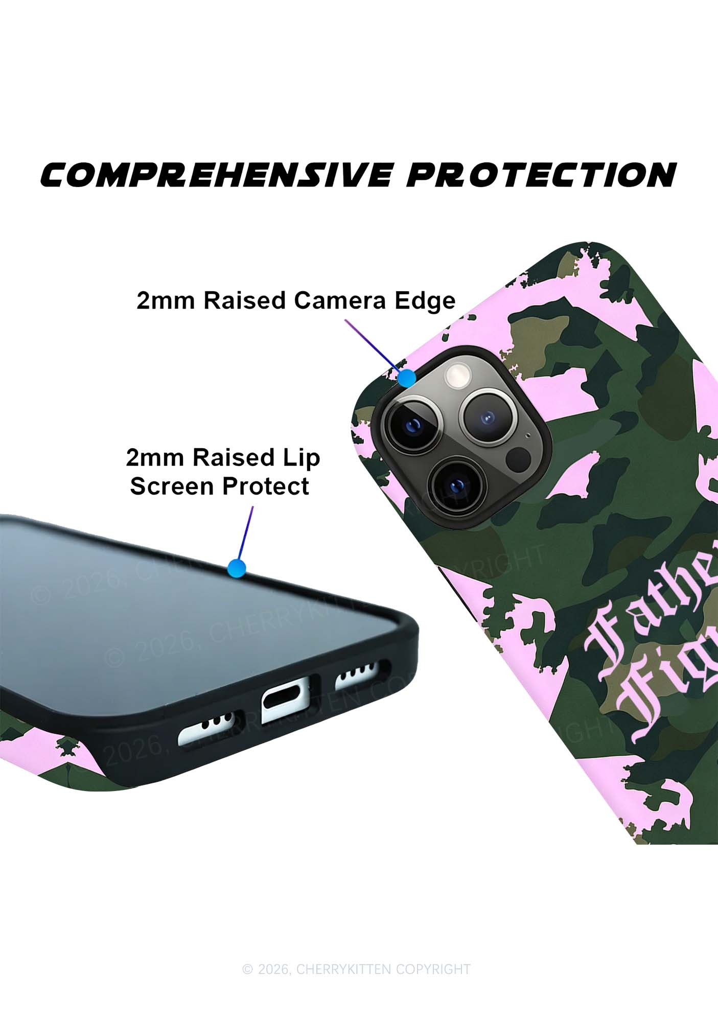 Father Figure Camouflage Y2K Phone Case Cherrykitten