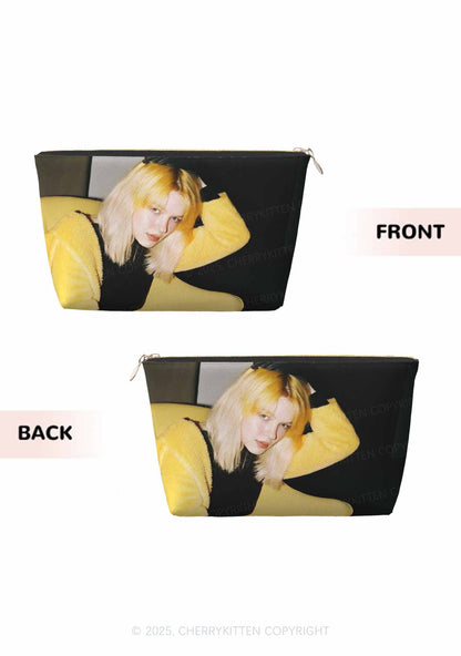 Custom Photo Y2K Leather Makeup Bag Cherrykitten