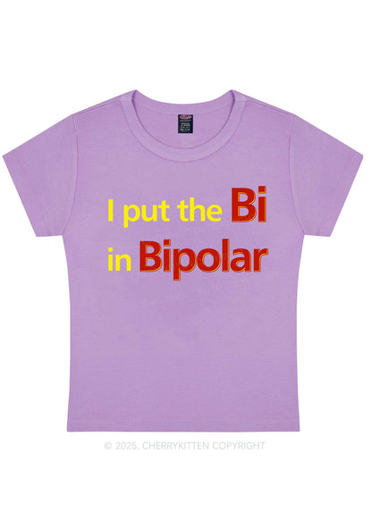 Bi In Bipolar Y2K Baby Tee Cherrykitten