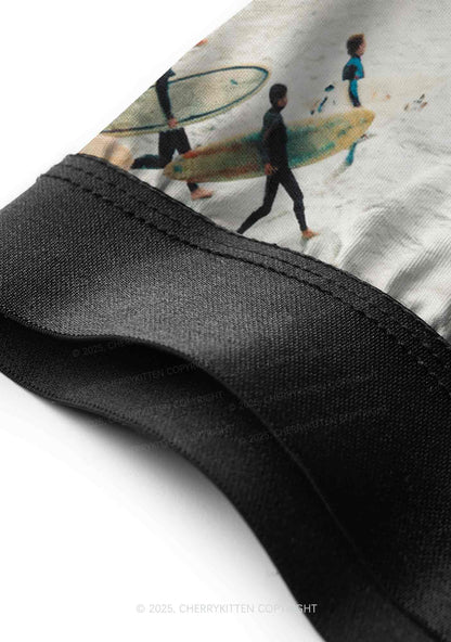 Surfing Beach Y2K Print Men Boxer Briefs Cherrykitten