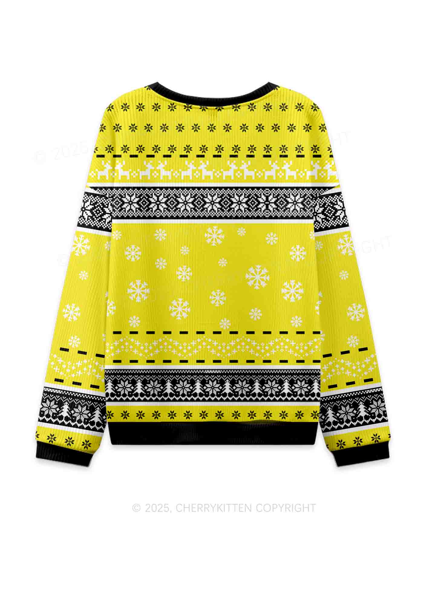 Made Your Dad Bottom Pride Y2K Christmas Knit Sweatshirt Cherrykitten