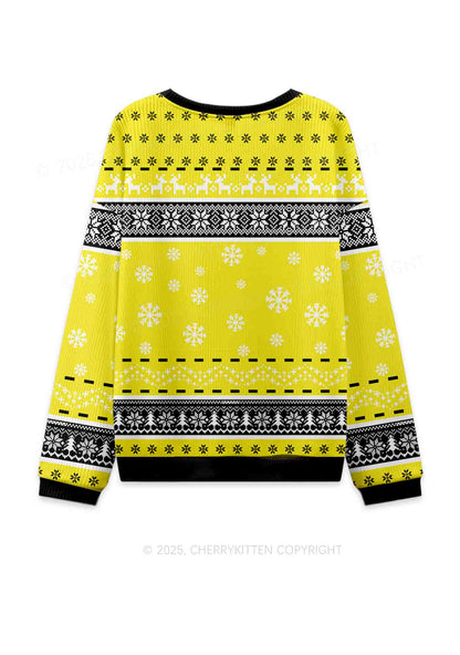 Made Your Dad Bottom Pride Y2K Christmas Knit Sweatshirt Cherrykitten