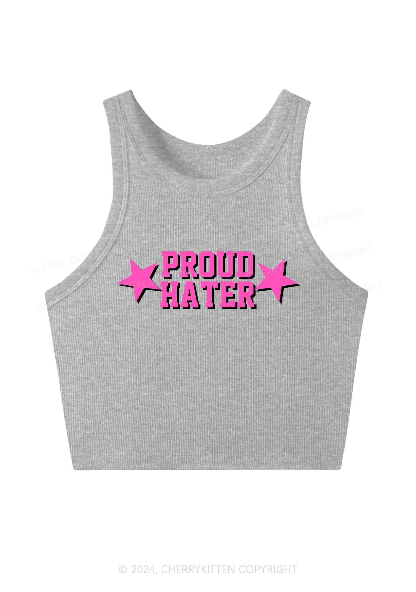Proud Hater Y2K Crop Tank Top Cherrykitten