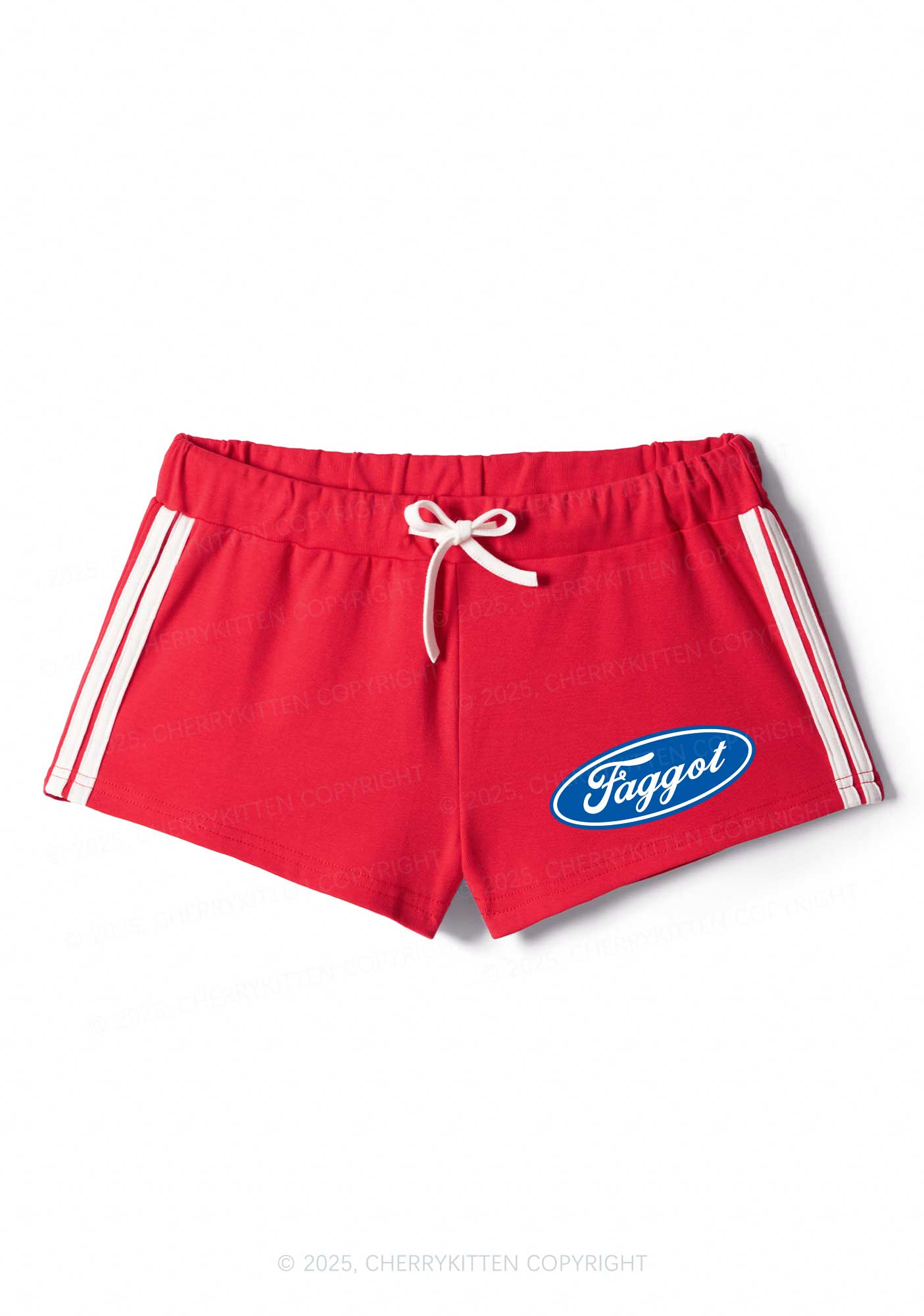 Faggot Pride Y2K Drawstring Mini Shorts Cherrykitten