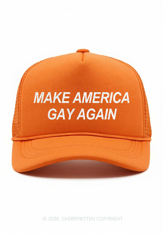 Make America Gay Again Pride Y2K Trucker Hat Cherrykitten