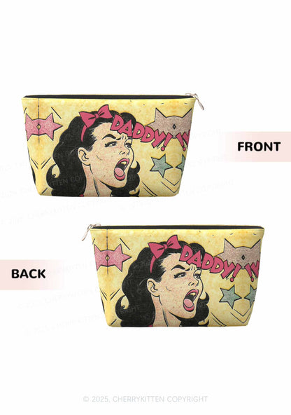 Call Daddy Y2K Leather Makeup Bag Cherrykitten