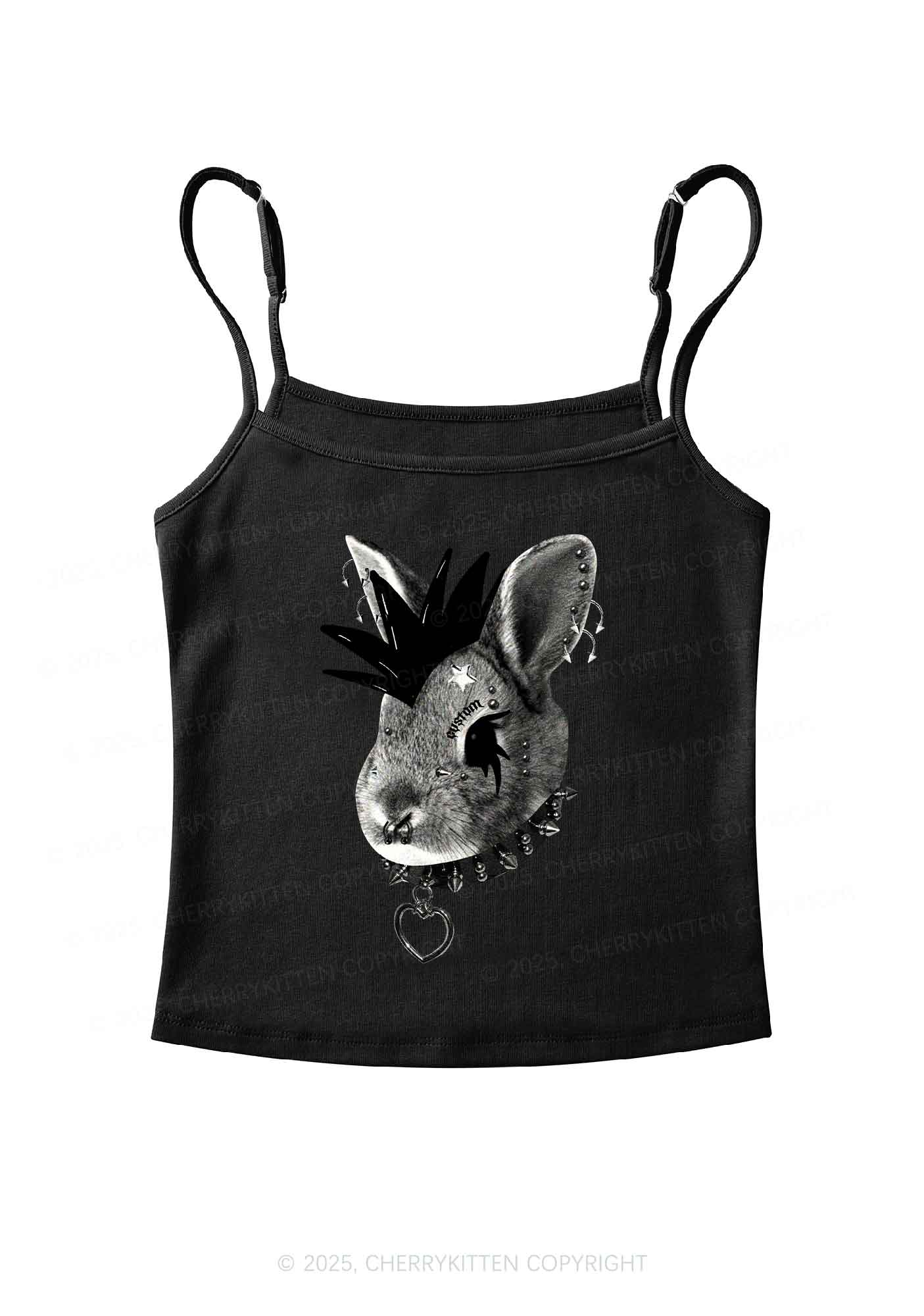 Custom Punk Pet Y2K Spaghetti Strap Cami Cherrykitten