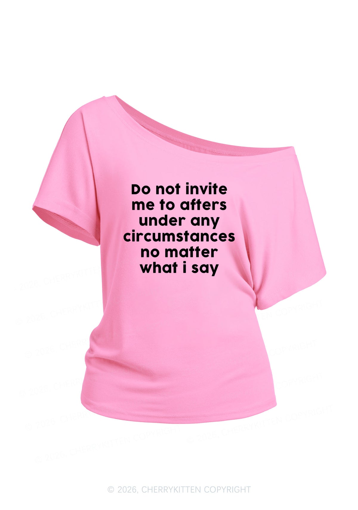 Invite Me To Afters Y2K Off Shoulder Tee Cherrykitten