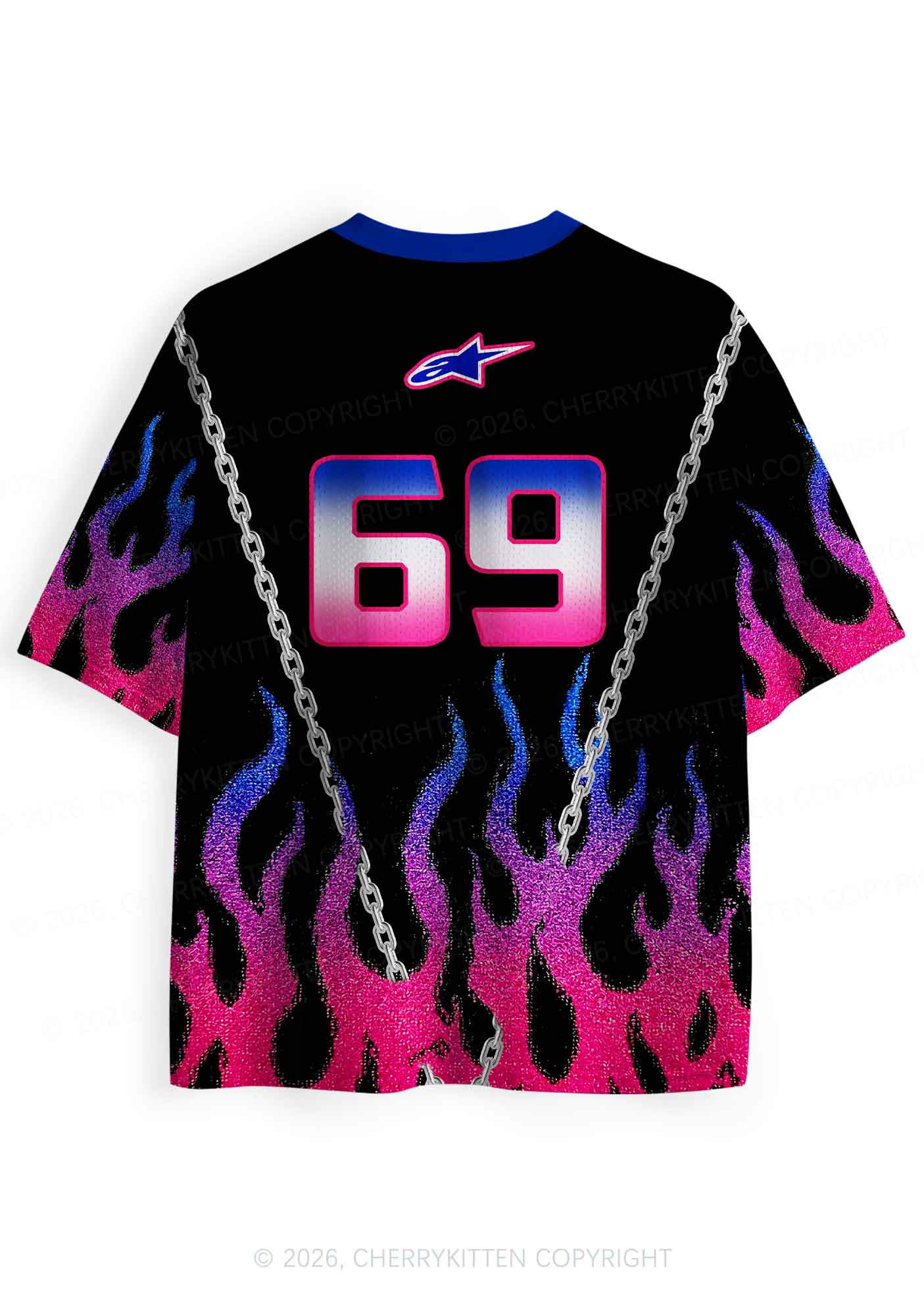 Bisexual Princess Flame Pride Y2K Sport Jersey Shirts Cherrykitten