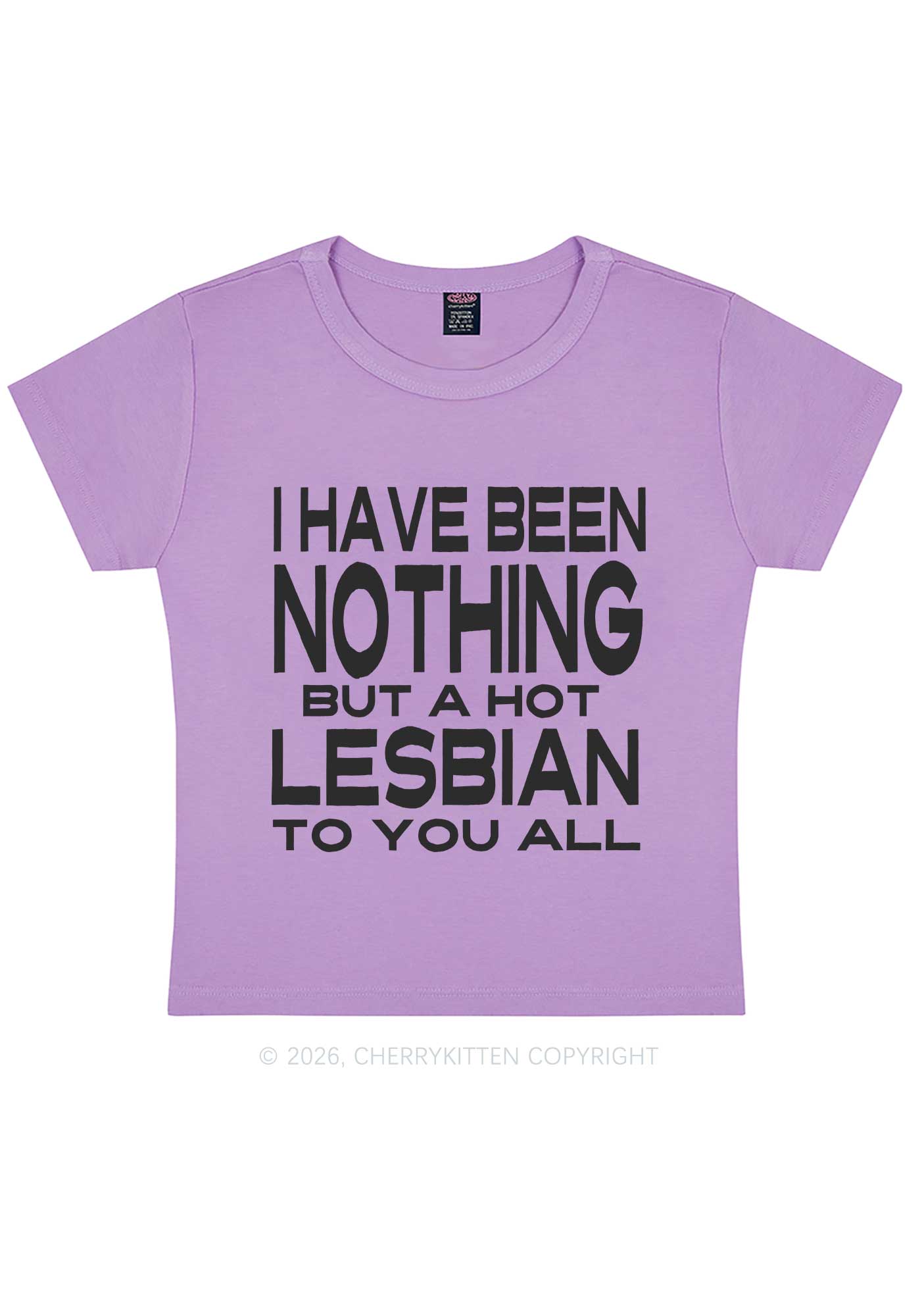 I Have Been A Hot Lesbian Pride Y2K Baby Tee Cherrykitten