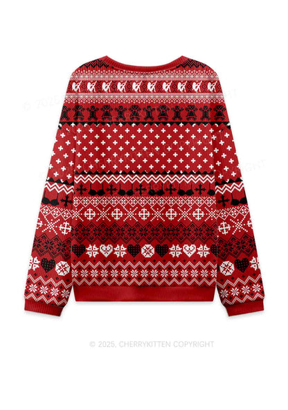 Sorry For Having Correct Opinions Y2K Knit Sweatshirt Cherrykitten