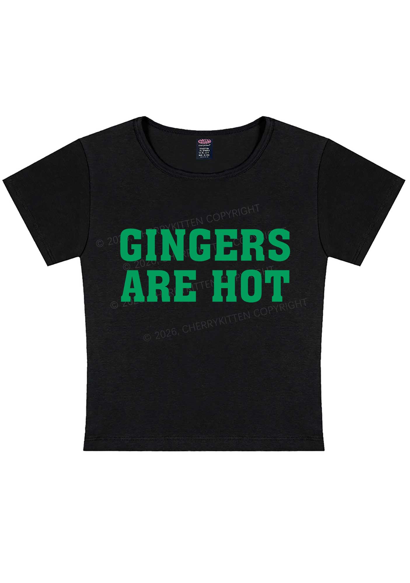 Gingers Are Hot St Patricks Y2K Baby Tee Cherrykitten