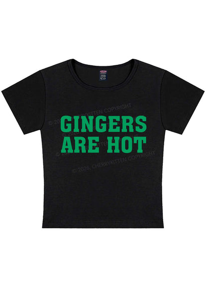 Gingers Are Hot St Patricks Y2K Baby Tee Cherrykitten