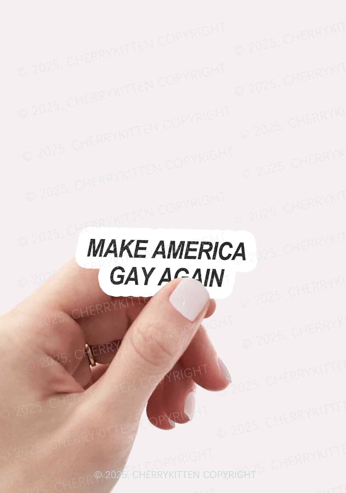 Make America Gay Again Pride 1Pc Y2K Sticker Cherrykitten