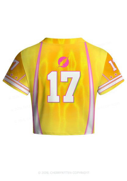 Hot Girls Love Dubstep Y2K Crop Football Jersey Shirts Cherrykitten