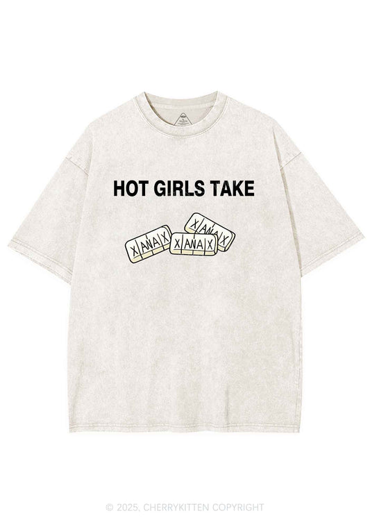 Hot Girls Take Xanax Y2K Shirts Washed Tee Cherrykitten