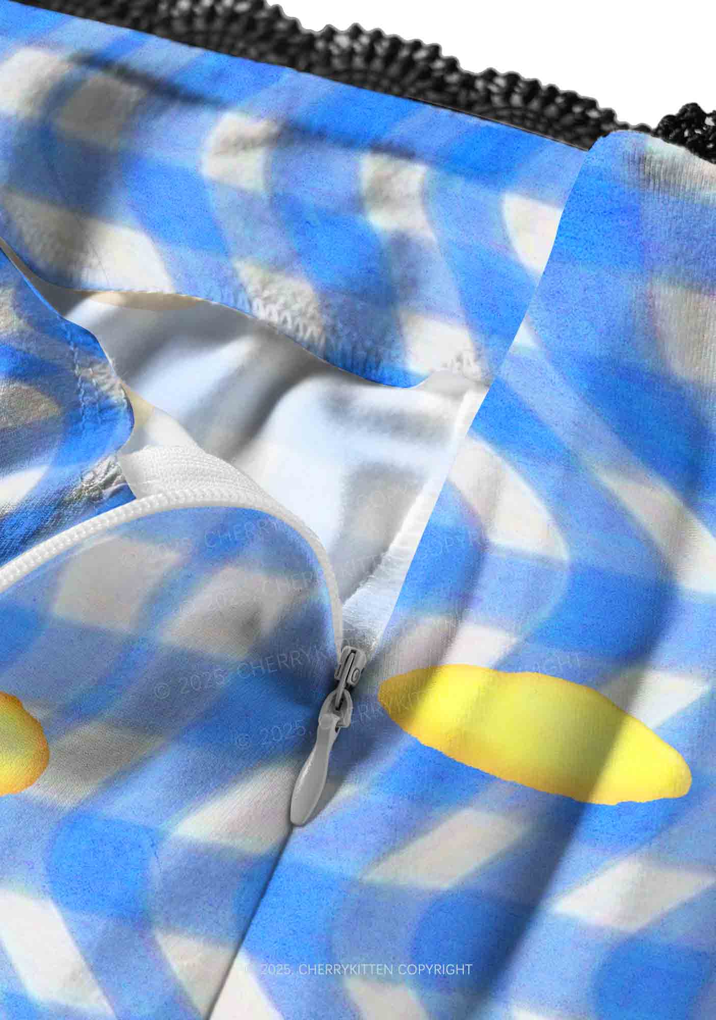 Capybara Lemon Hat Y2K Print Midi Skirt Cherrykitten