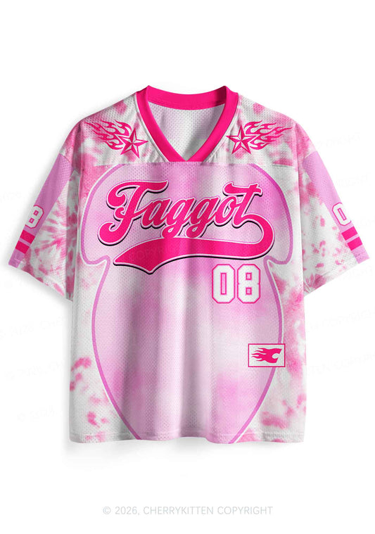 Pink Tie Dye Faggot Pride Y2K Sport Jersey Shirts Cherrykitten