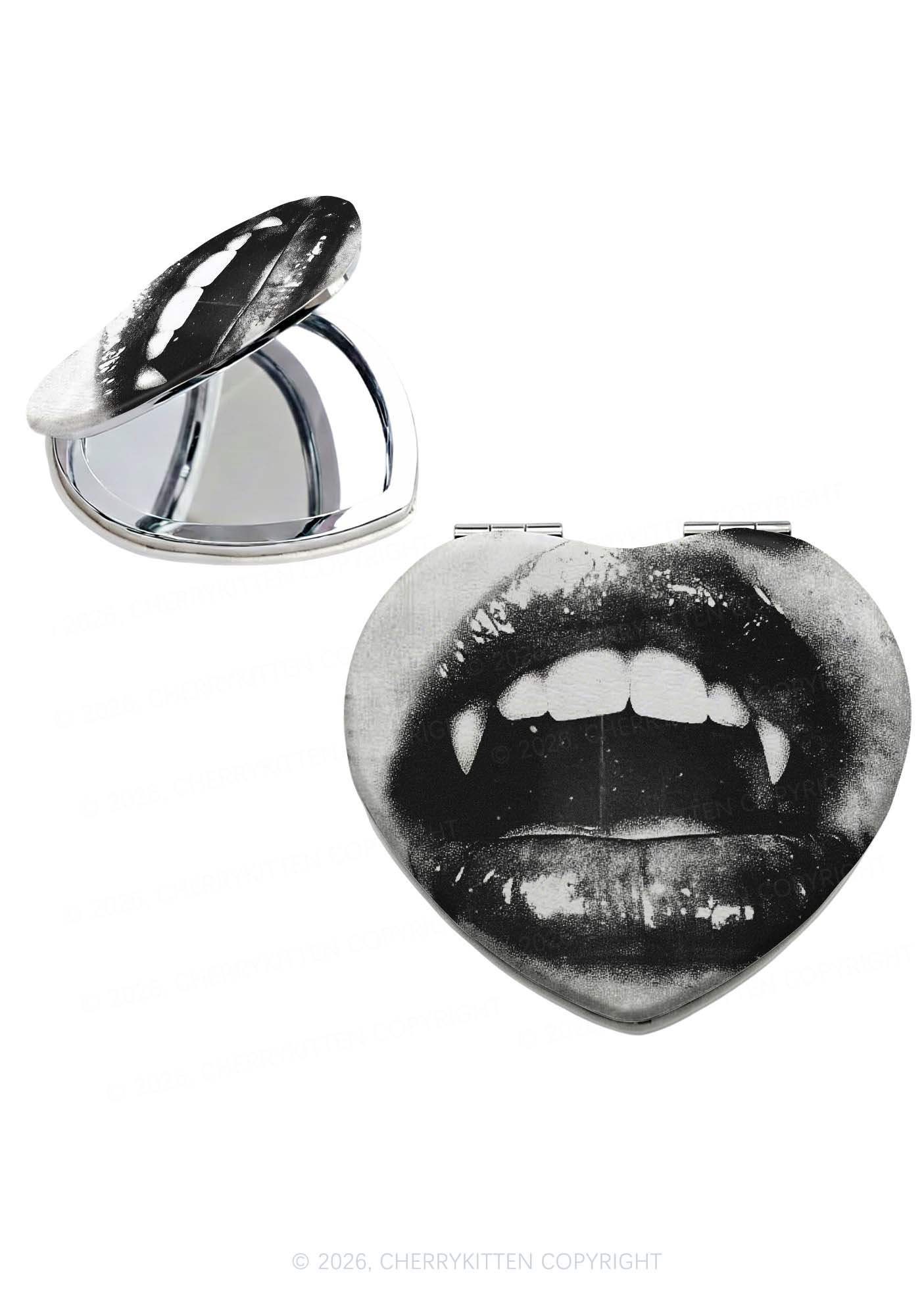Halloween Vampire Lips Y2K Folding Makeup Mirror Cherrykitten