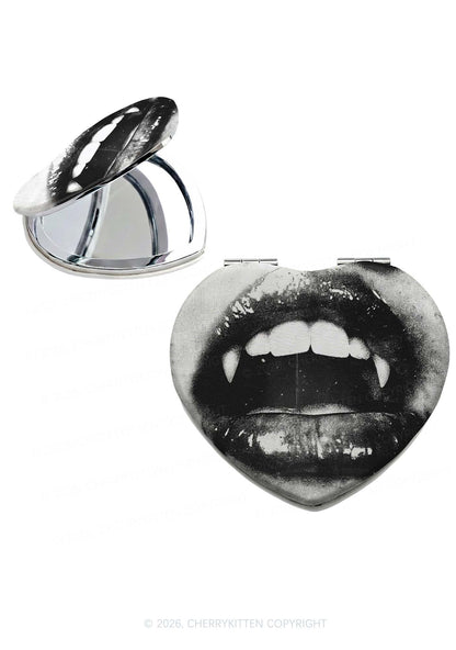 Halloween Vampire Lips Y2K Folding Makeup Mirror Cherrykitten