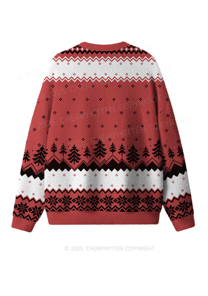 All Need Dr Pepper Y2K Christmas Knit Sweatshirt Cherrykitten