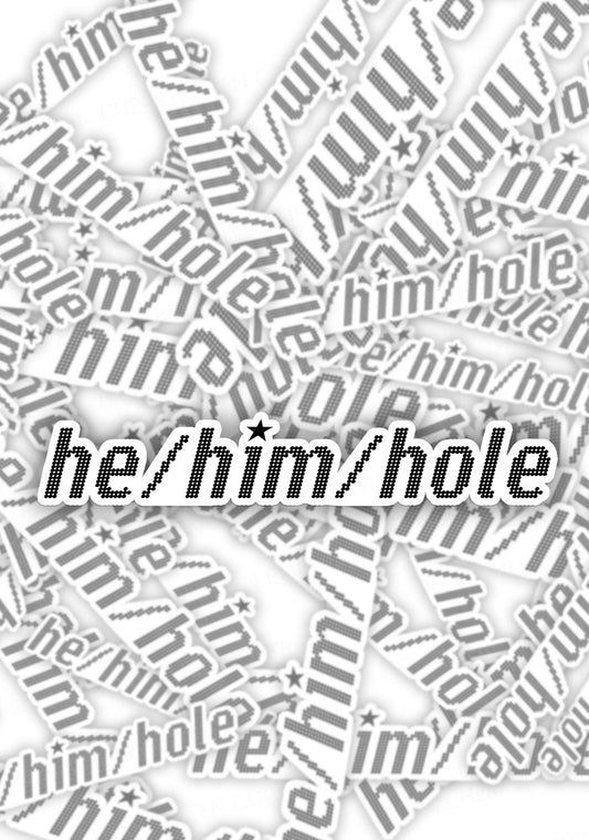 He Him Hole Pride 1pc Y2K Sticker Cherrykitten