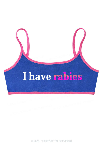 I Have Rabies Y2K Super Crop Cami Cherrykitten