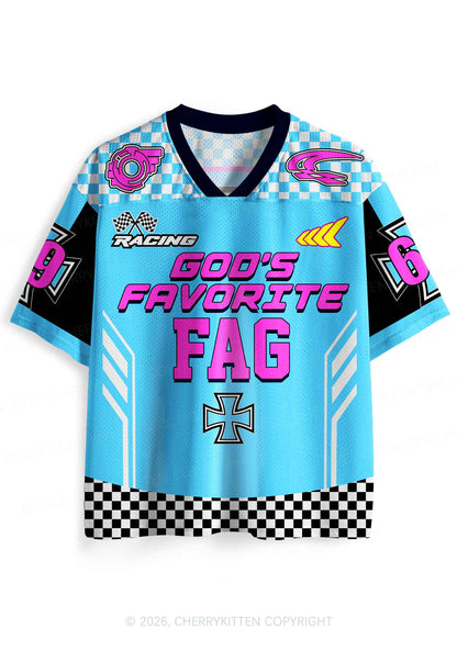 Gods Favorite Fag Pride Y2K Sport Jersey Shirts Cherrykitten
