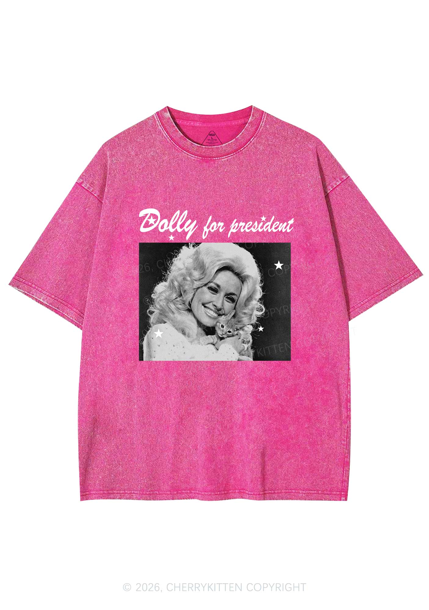 Doll For President Y2K Shirts Washed Tee Cherrykitten